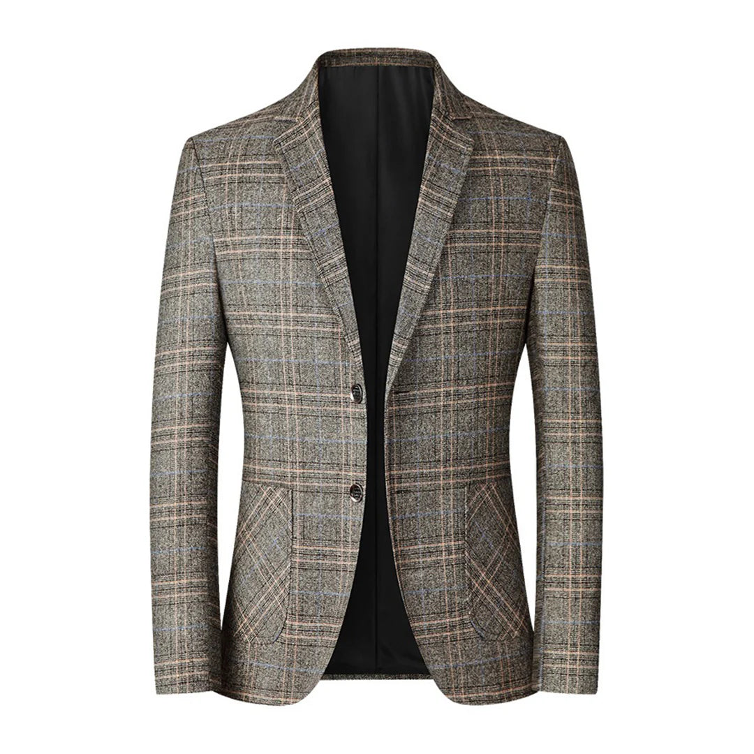 Geruite blazer met tweeknoopssluiting voor heren