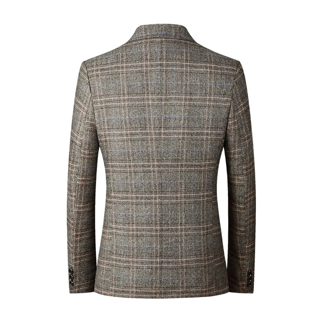 Geruite blazer met tweeknoopssluiting voor heren