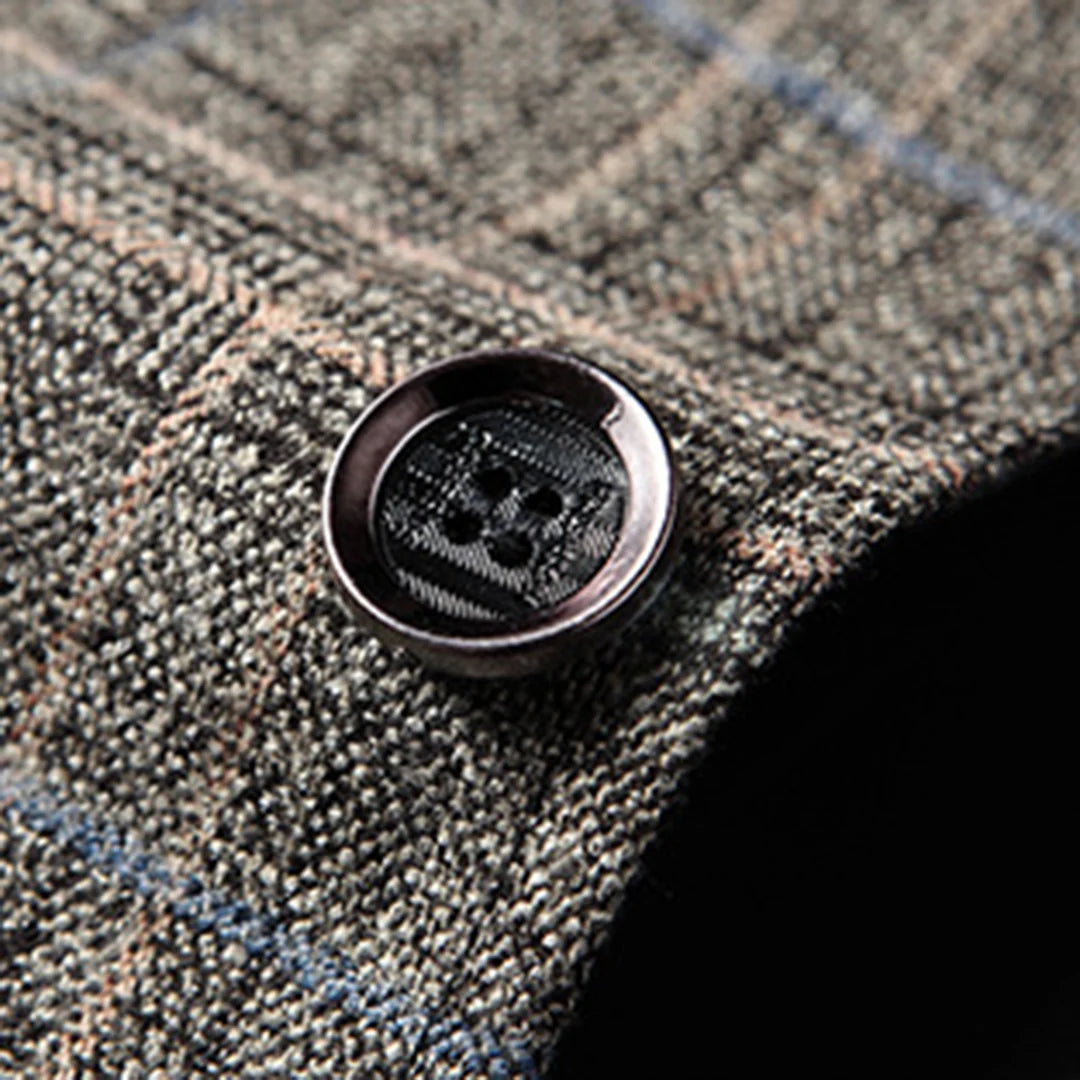 Geruite blazer met tweeknoopssluiting voor heren