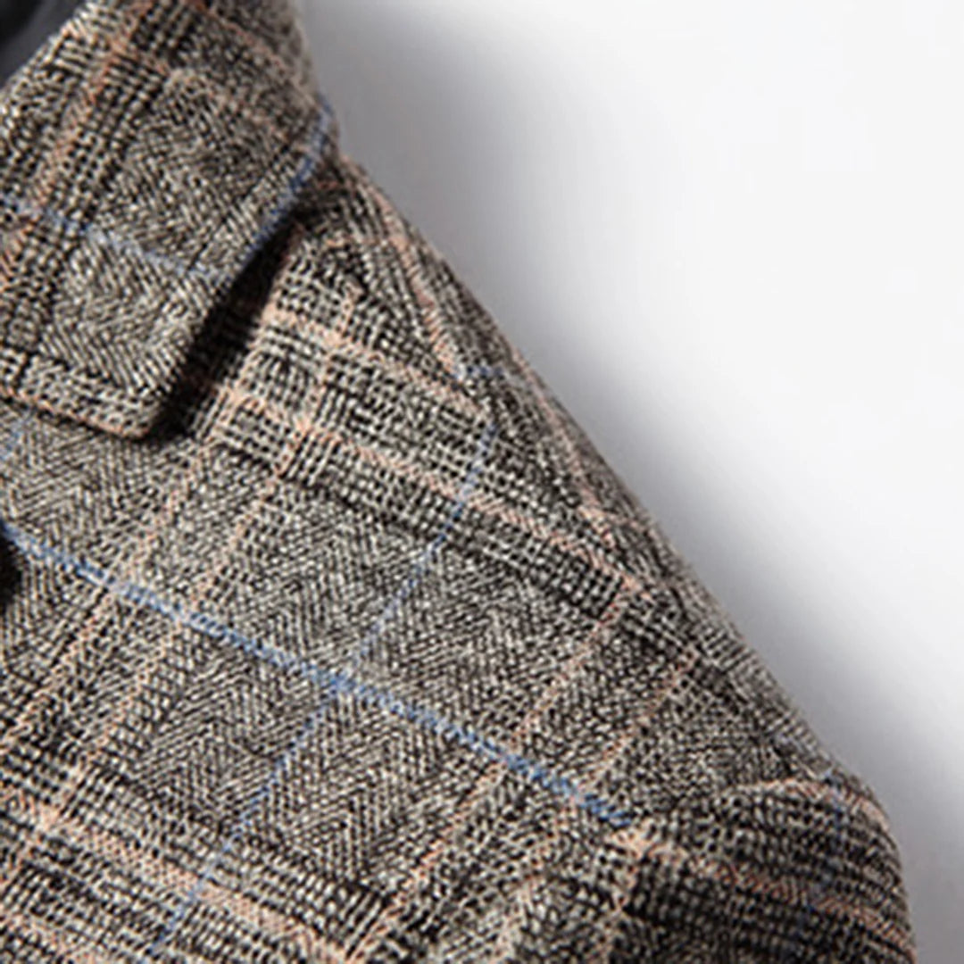 Geruite blazer met tweeknoopssluiting voor heren