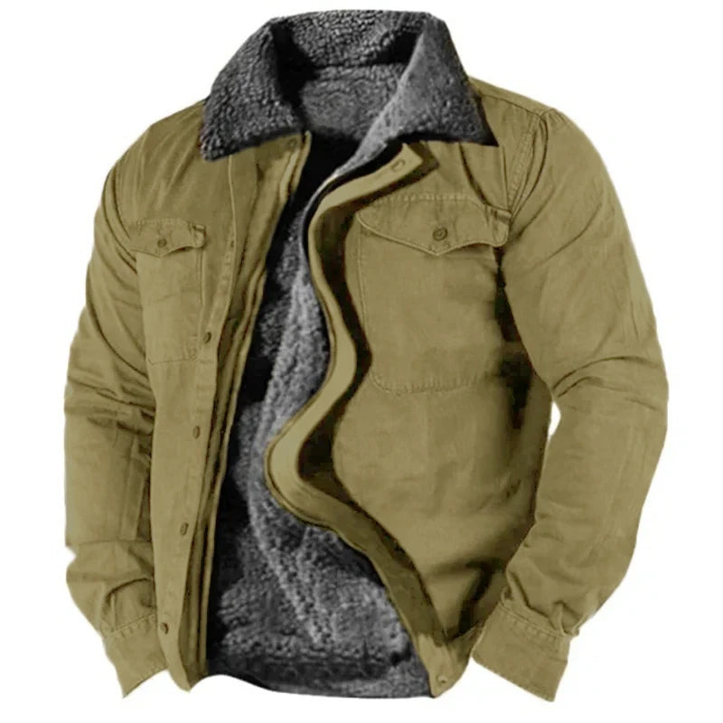 Gevoerd shirtjack met fleecevoering voor heren