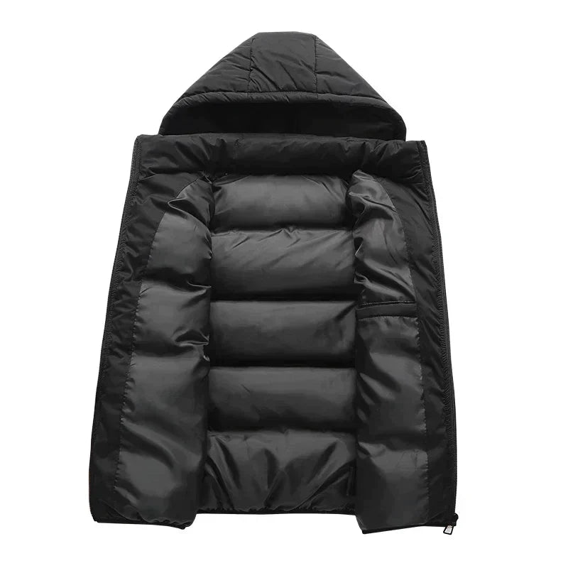 Gewatteerde Bodywarmer Heren met Capuchon en Ritssluiting