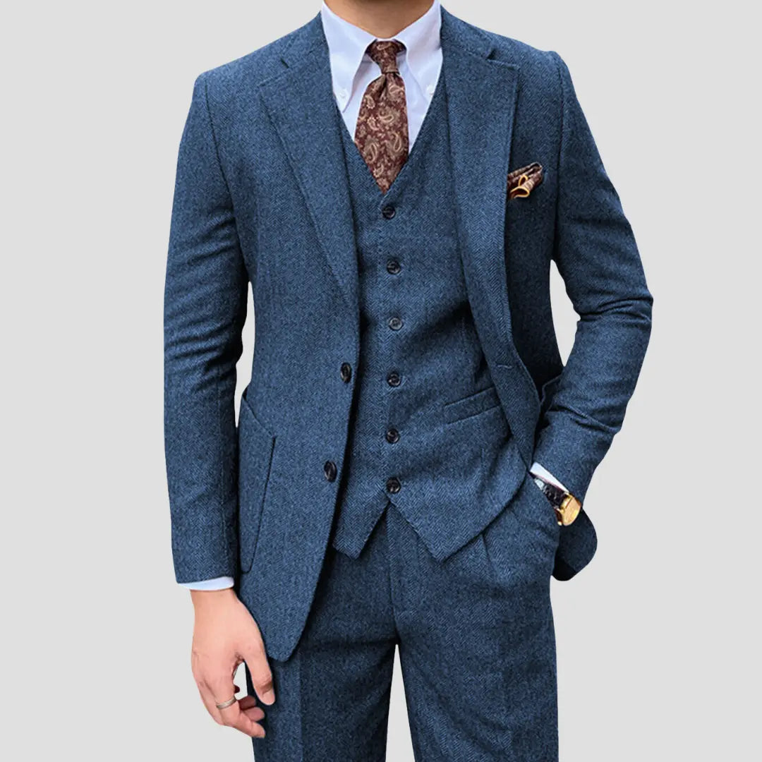 Heren 3-Delig Pak met Blazer, Gilet en Pantalon