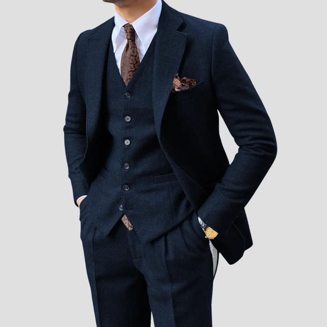 Heren 3-Delig Pak met Blazer, Gilet en Pantalon