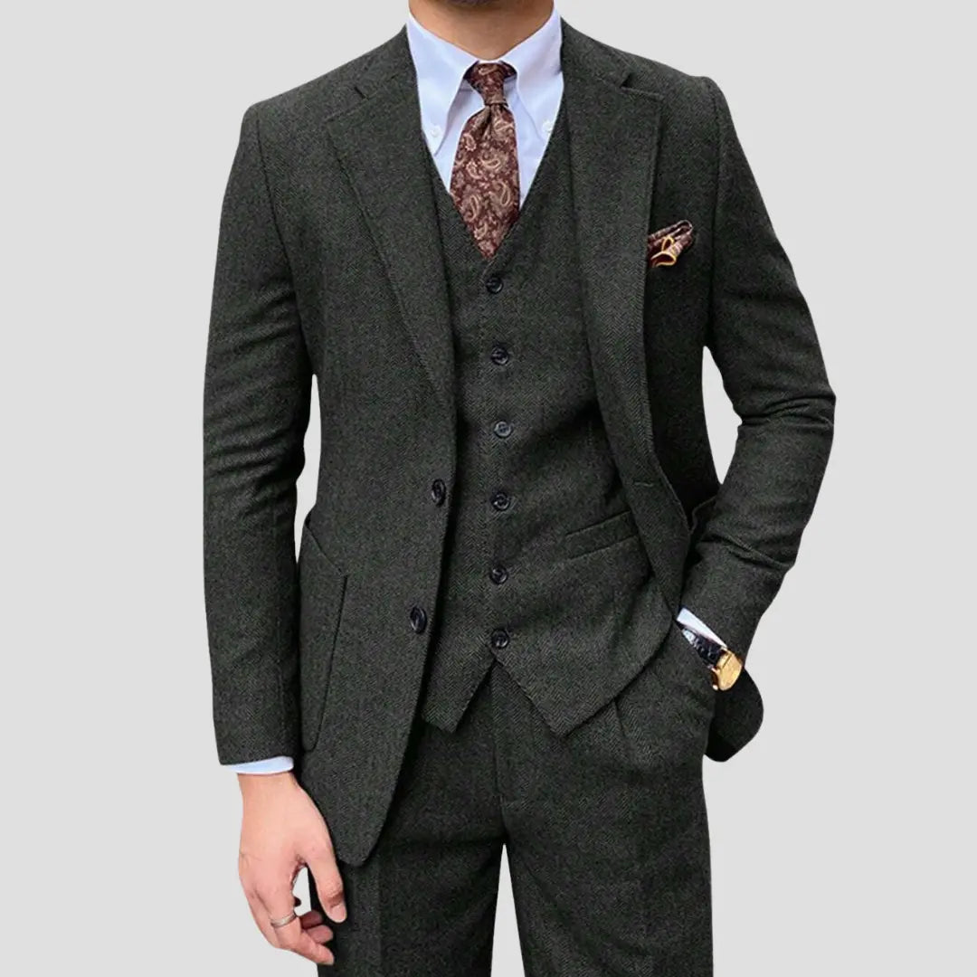 Heren 3-Delig Pak met Blazer, Gilet en Pantalon