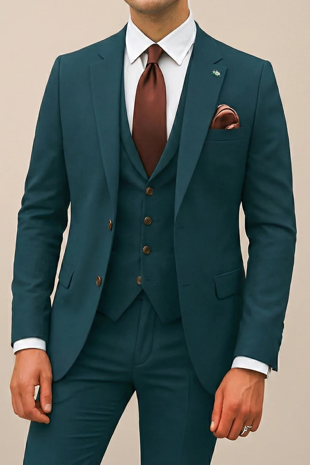 Heren 3-delig Zomerpak met Blazer, Gilet en Broek