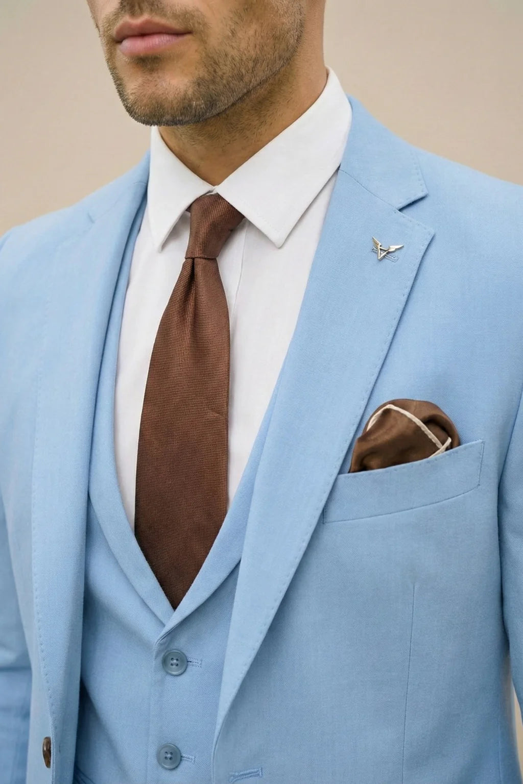 Heren 3-delig Zomerpak met Blazer, Gilet en Broek