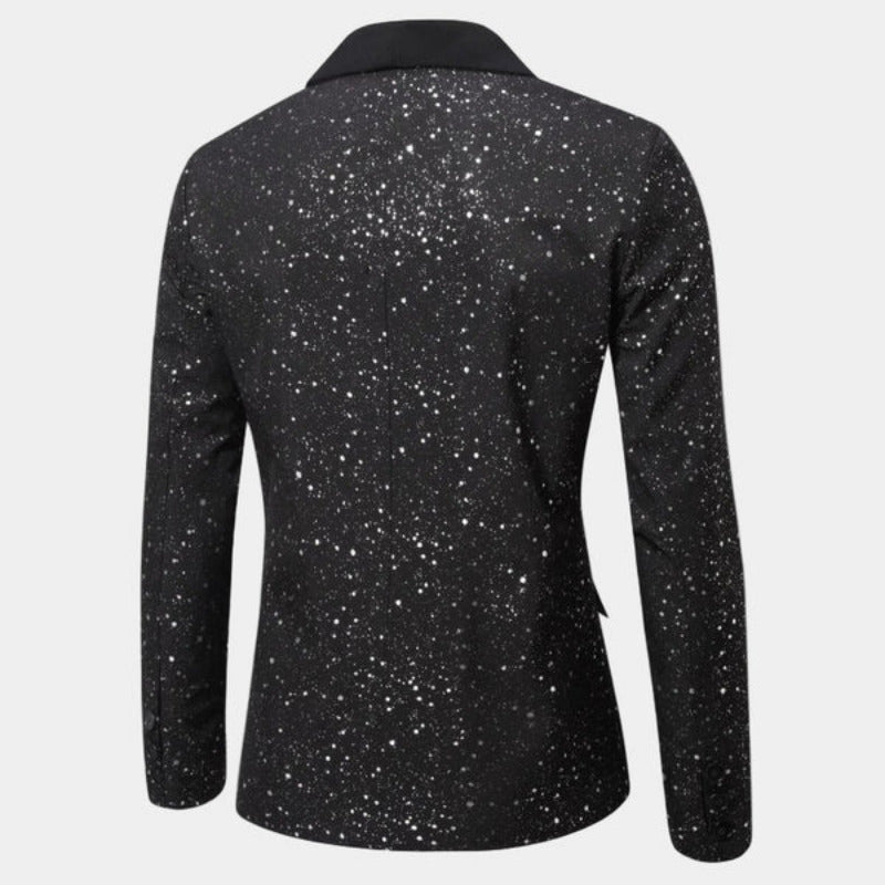 Heren Blazer met Glitters en Sjaalkraag