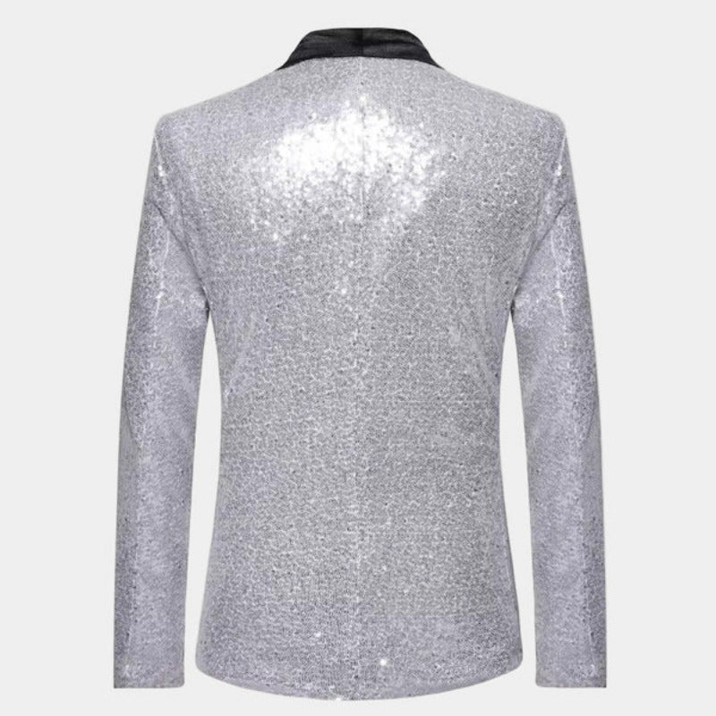 Heren Blazer met Glitters in Smokingstijl