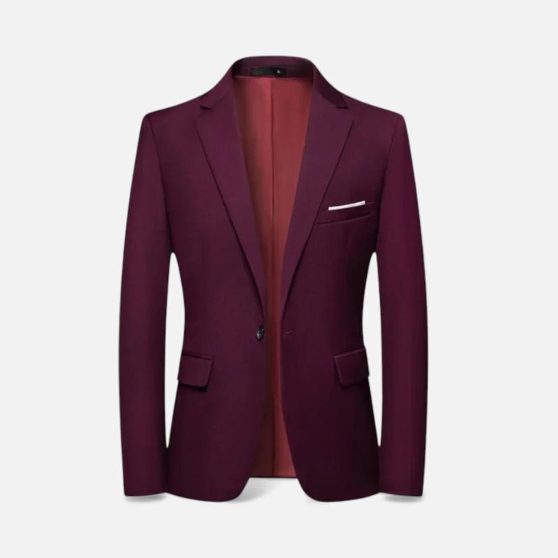 Heren Blazer met Reverskraag, Borstzak en Klepzakken