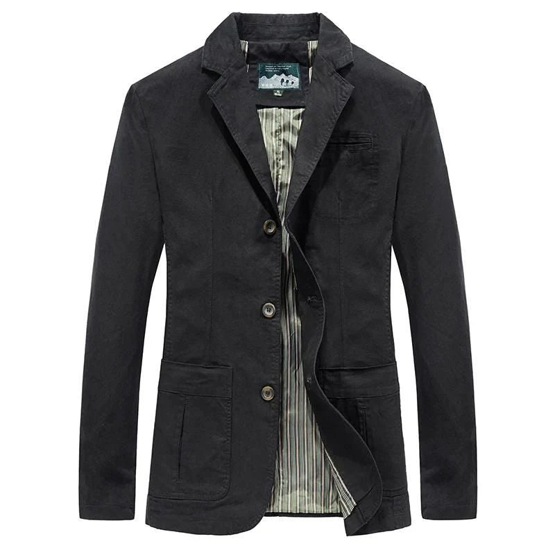 Heren Blazer met Reverskraag en Lichte Stof