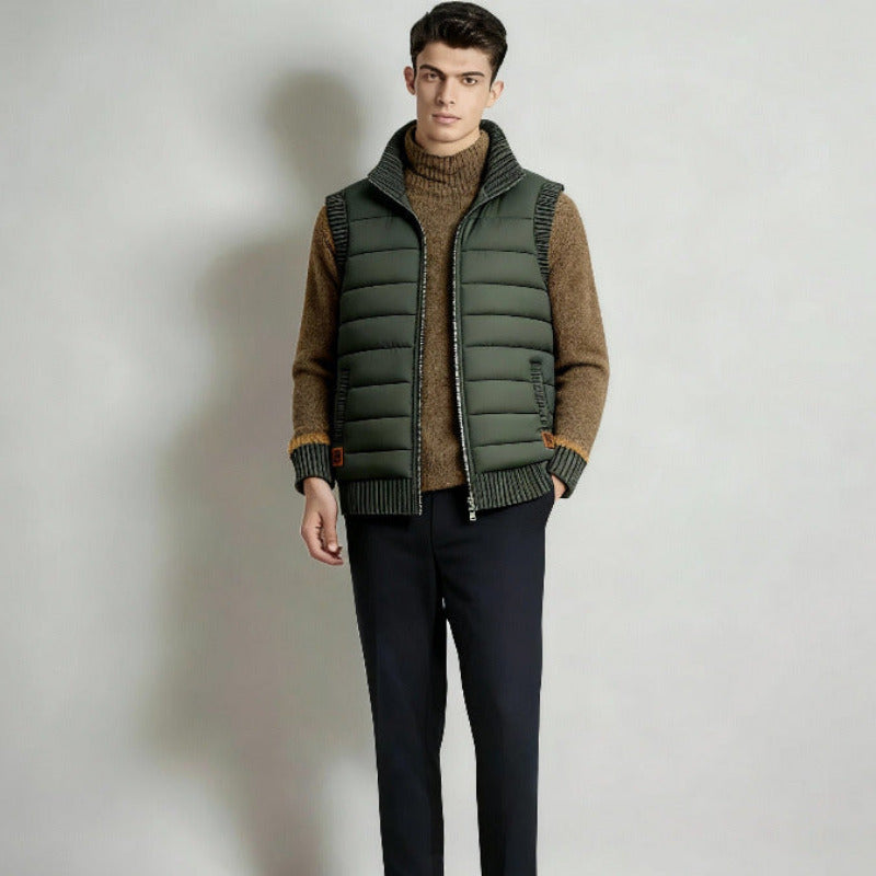 Heren Bodywarmer met Gewatteerde Buitenlaag en Fleece Voering