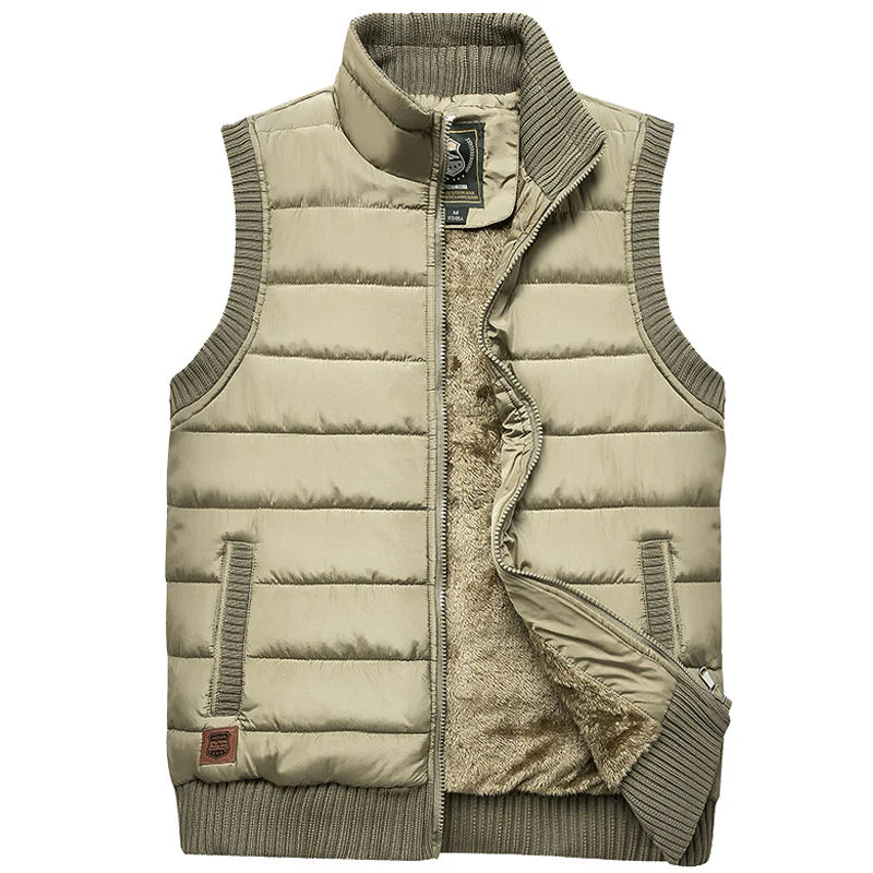 Heren Bodywarmer met Gewatteerde Buitenlaag en Fleece Voering