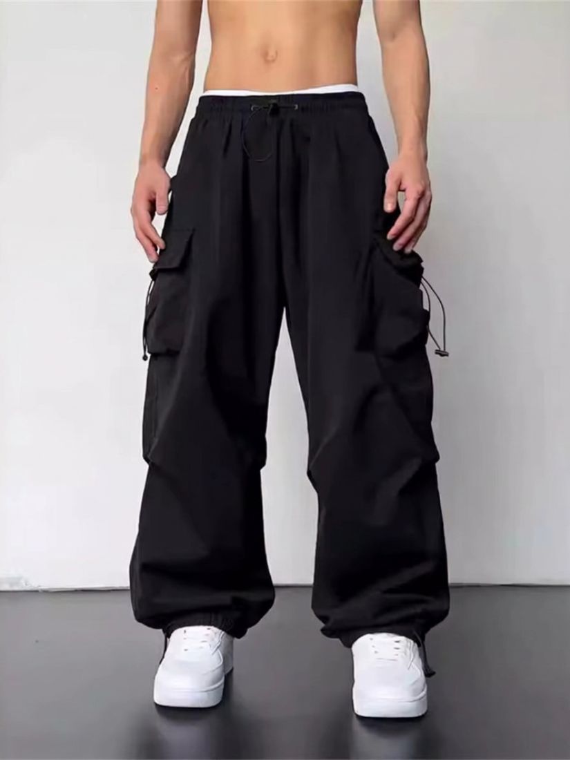 Heren Cargo Broek met Elastische Tailleband en Klepzakken