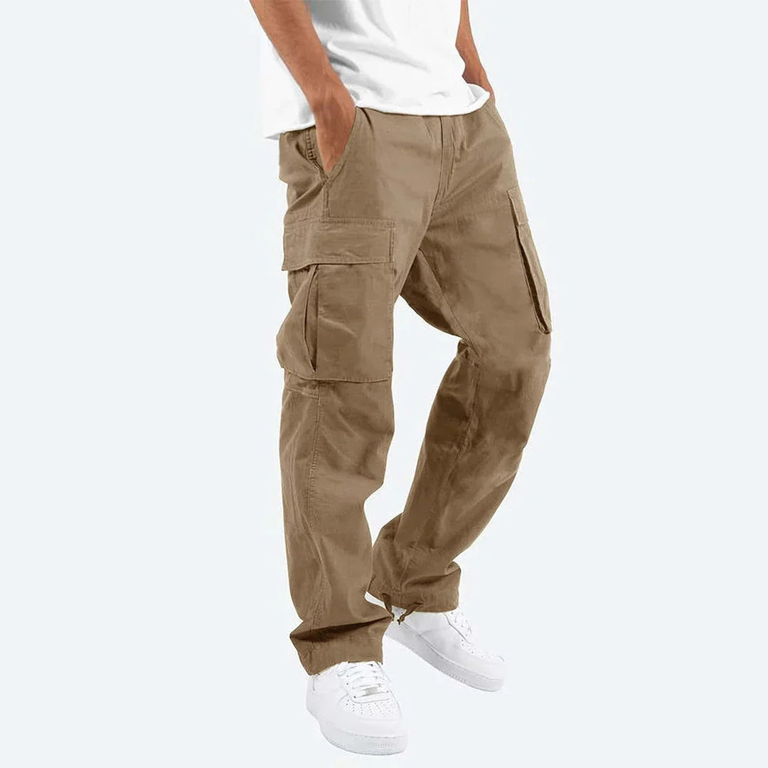 Heren Cargo Broek met Ripstop Stof en Meerdere Zakken