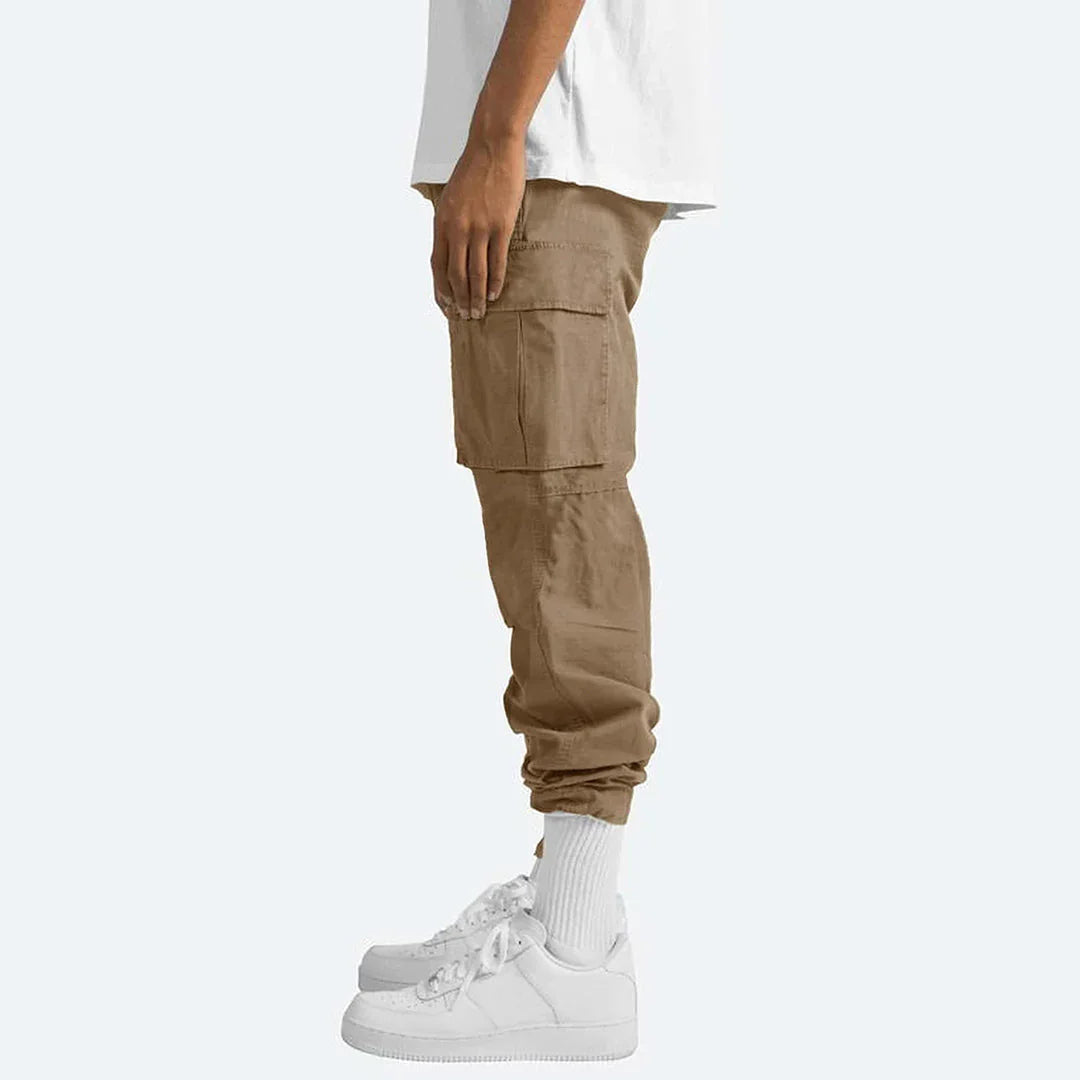 Heren Cargo Broek met Ripstop Stof en Meerdere Zakken