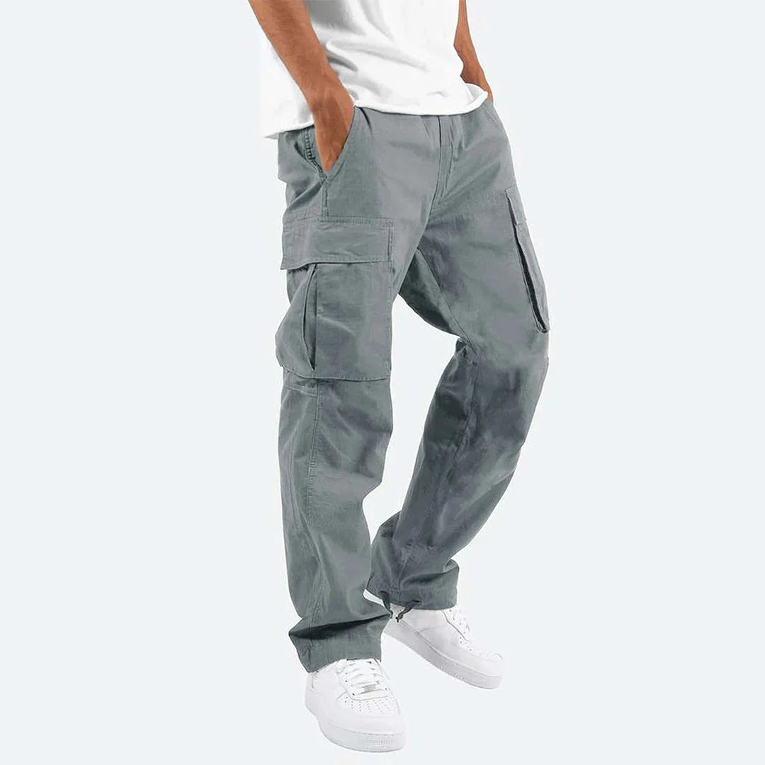 Heren Cargo Broek met Ripstop Stof en Meerdere Zakken