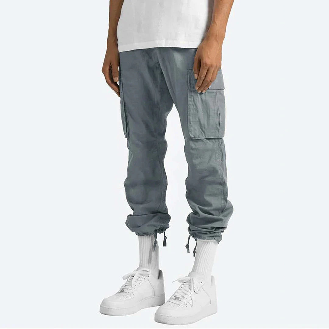 Heren Cargo Broek met Ripstop Stof en Meerdere Zakken