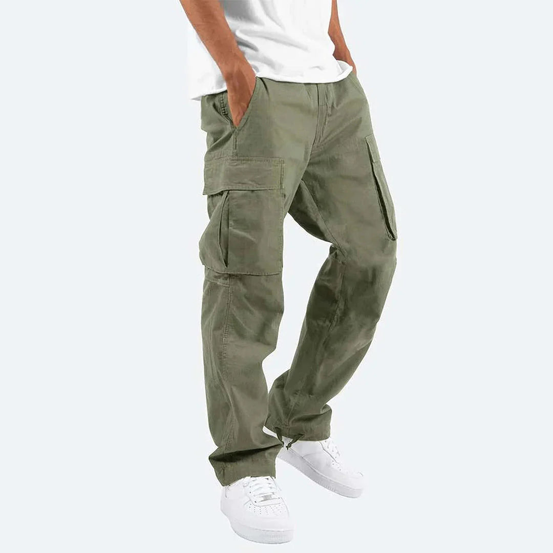 Heren Cargo Broek met Ripstop Stof en Meerdere Zakken