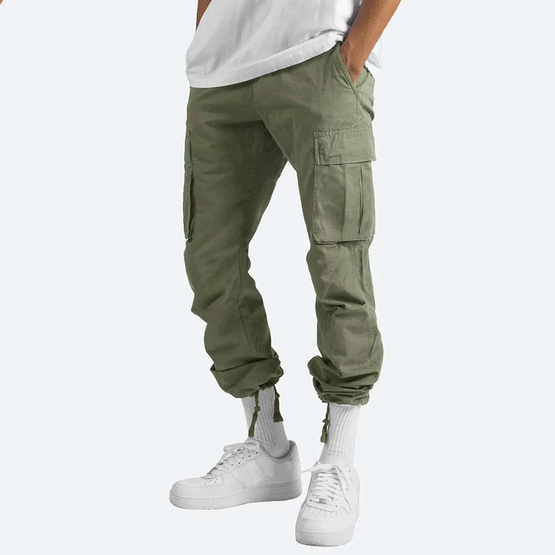 Heren Cargo Broek met Ripstop Stof en Meerdere Zakken