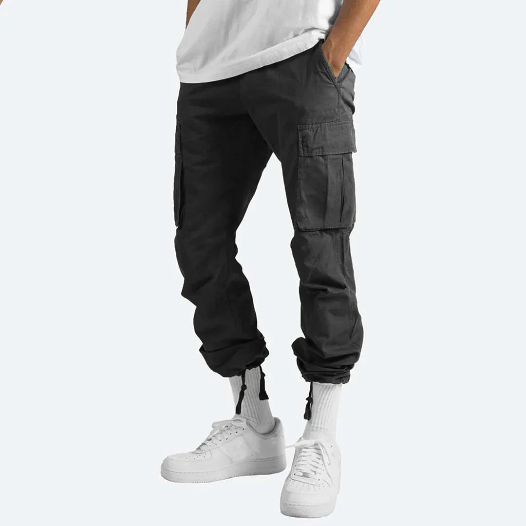 Heren Cargo Broek met Ripstop Stof en Meerdere Zakken