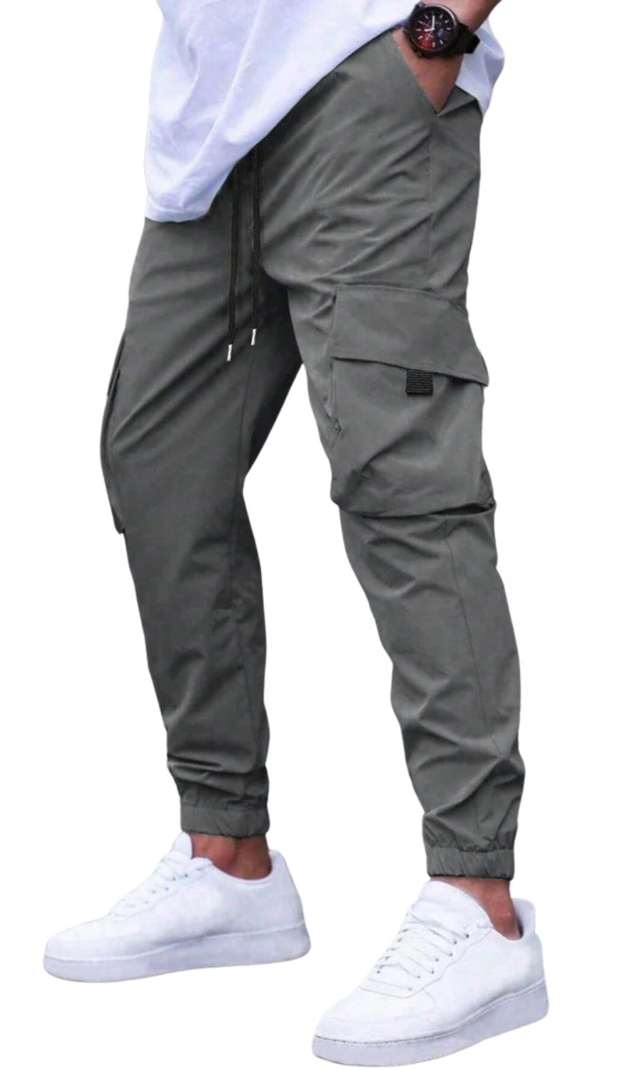 Heren Cargo Jogger Broek met Cargozakken en Elastische Enkelboorden