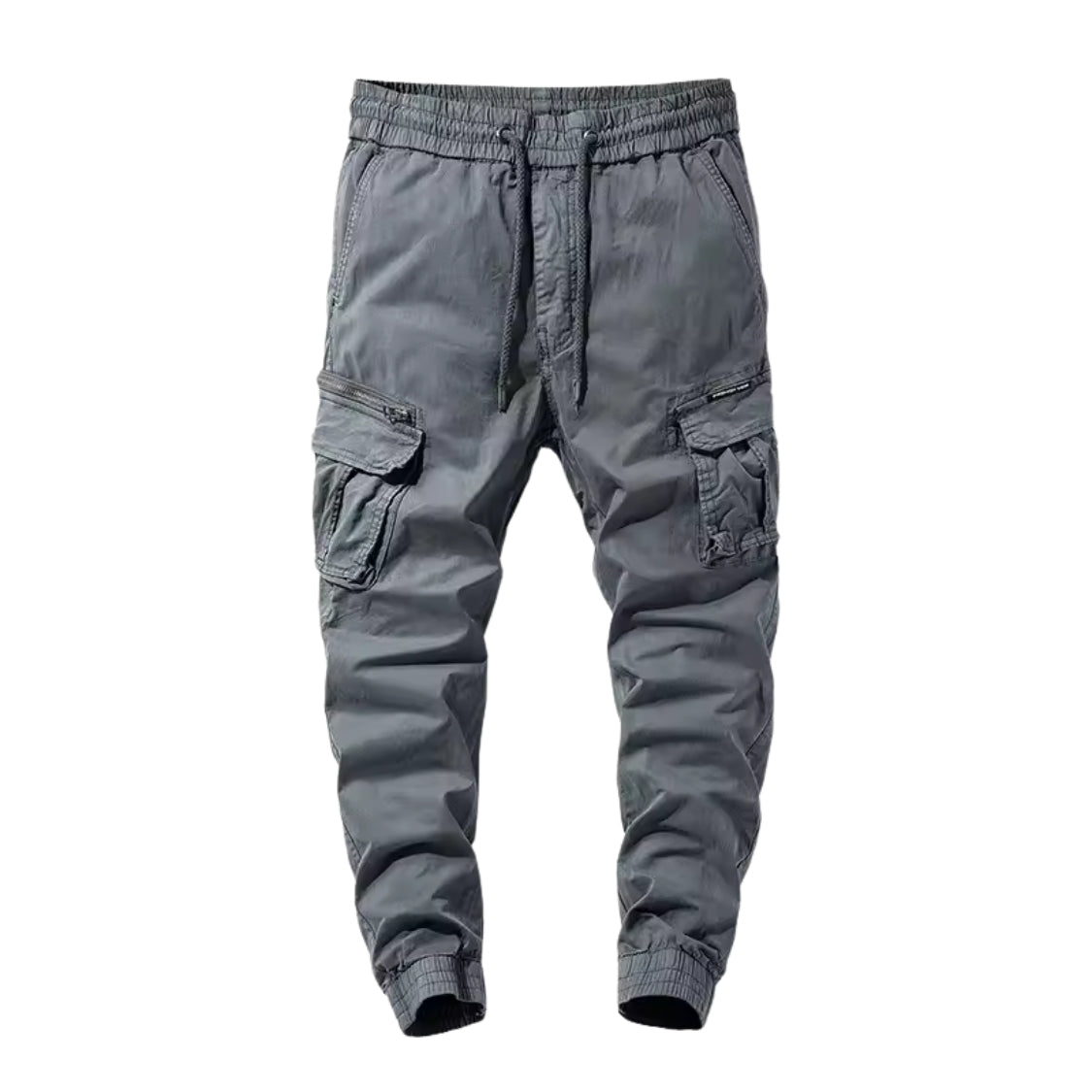 Heren Cargo Jogger Broek met Meerdere Zakken en Elastische Enkelboorden