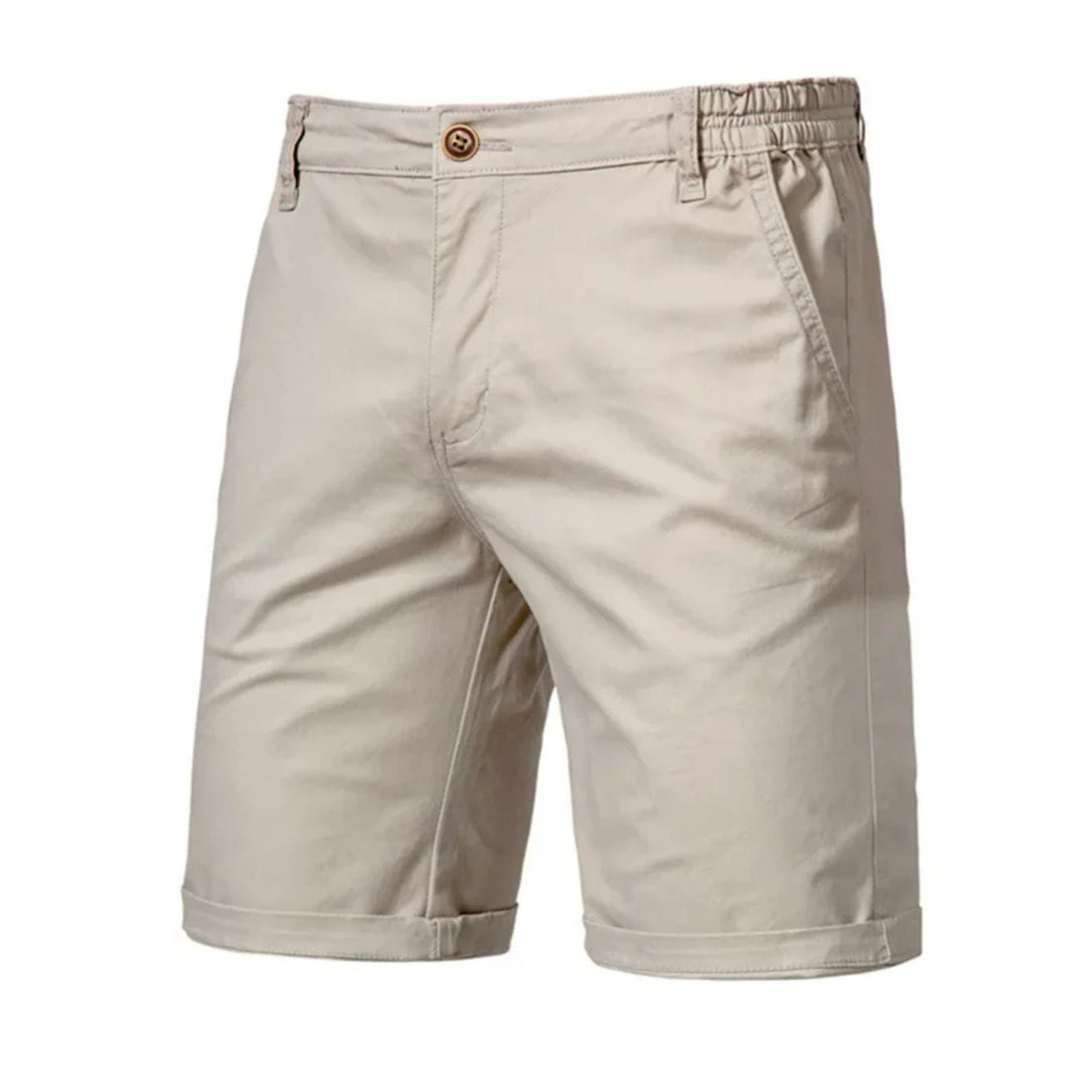 Heren Chino Korte Broek met Knoopsluiting en Meerdere Zakken