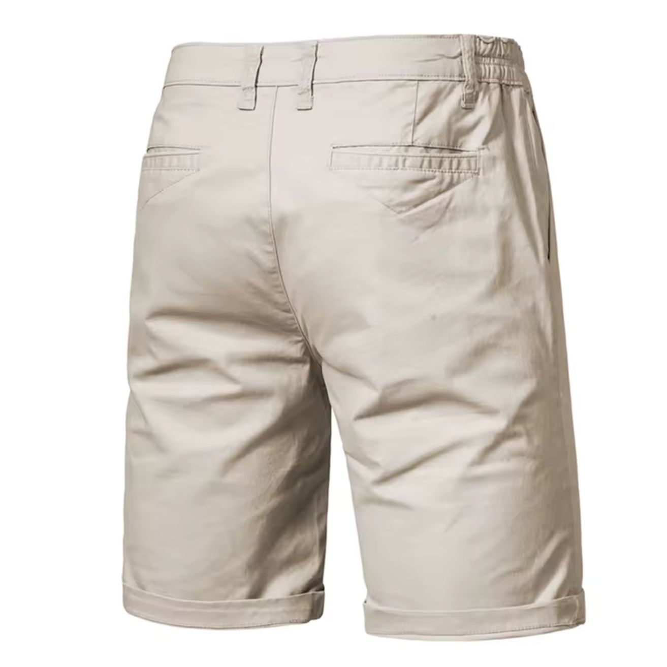 Heren Chino Korte Broek met Knoopsluiting en Meerdere Zakken