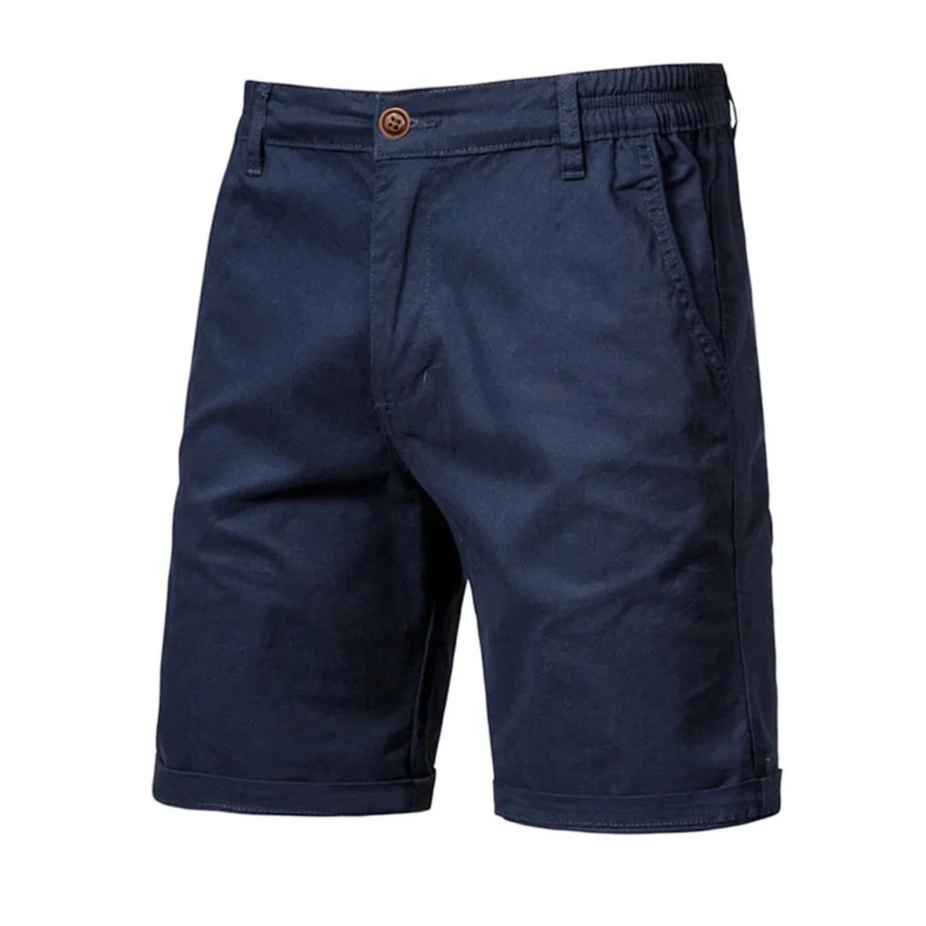 Heren Chino Korte Broek met Knoopsluiting en Meerdere Zakken