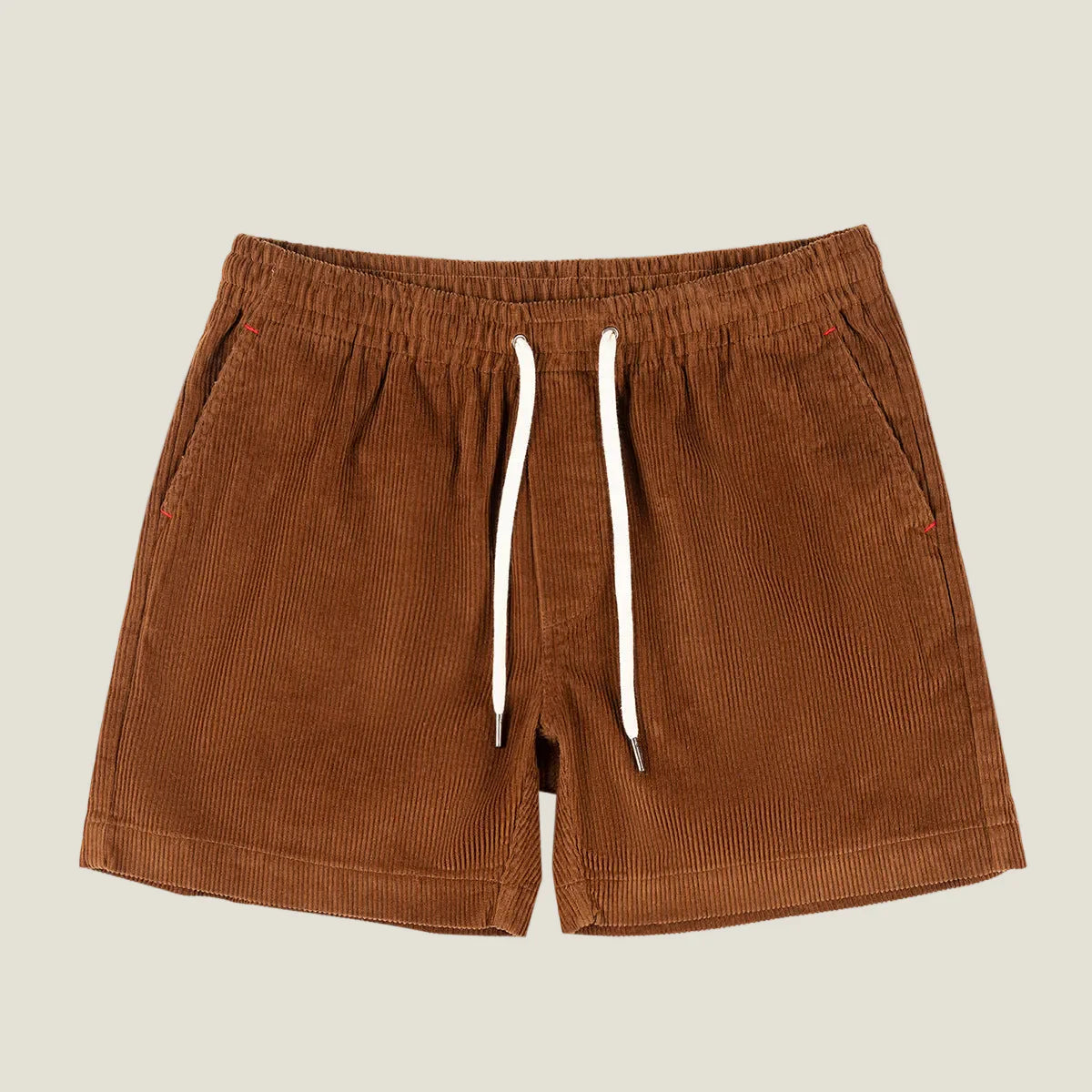 Heren Corduroy Korte Broek met Steekzakken en Losse Pasvorm