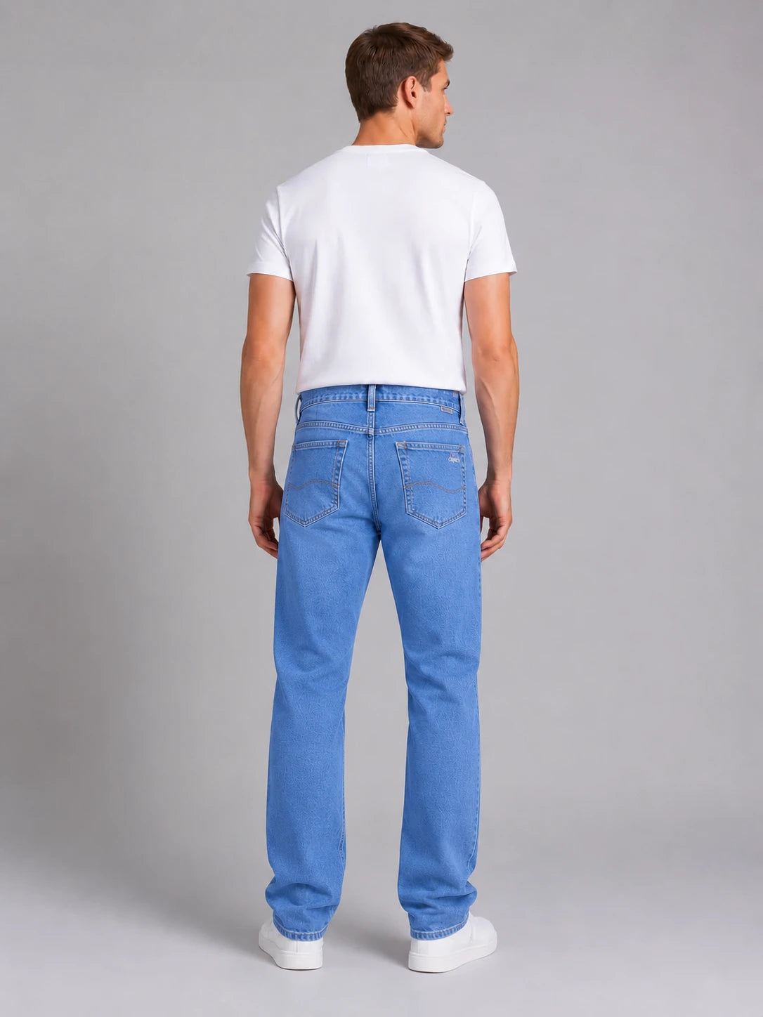 Heren Denim Broek met Rechte Pijpen en Regular Fit
