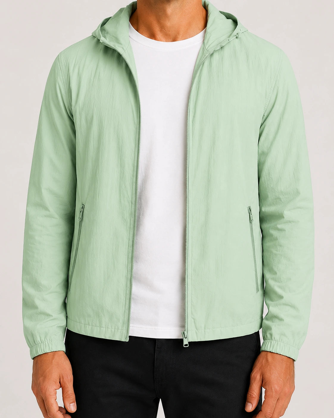 Heren Dun Jack met Capuchon en Ritssluiting