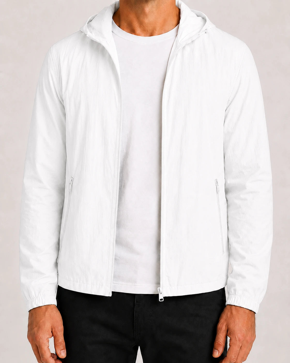 Heren Dun Jack met Capuchon en Ritssluiting
