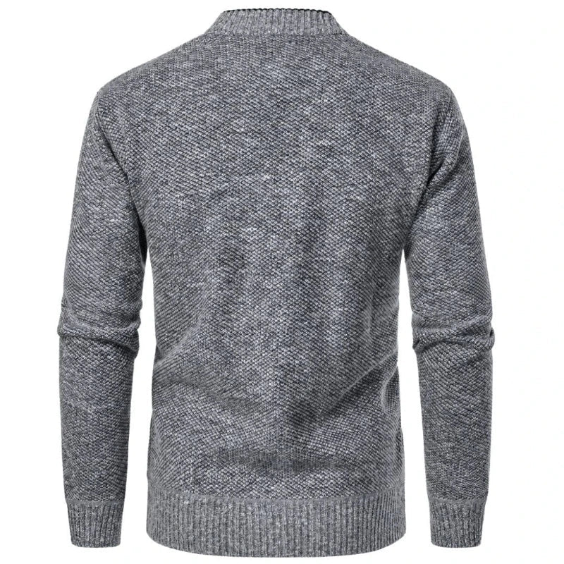 Heren Gebreid Vest met Knoopsluiting en V-hals