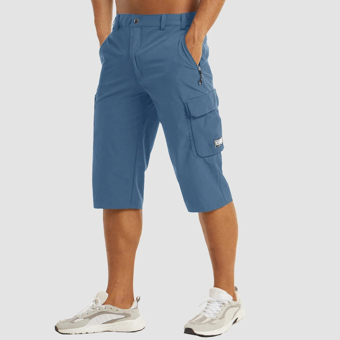 Heren Knielengte Cargo Shorts met Zijzakken
