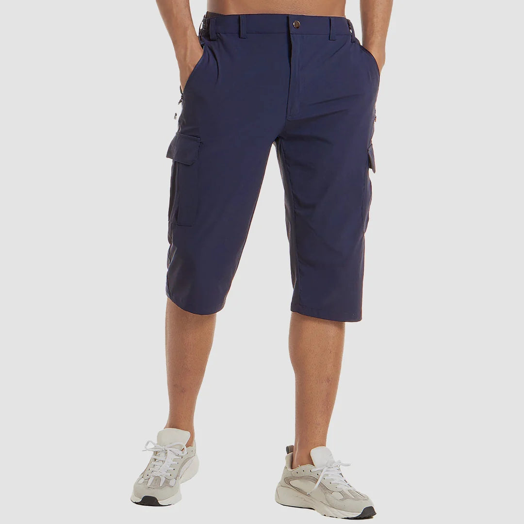 Heren Knielengte Cargo Shorts met Zijzakken