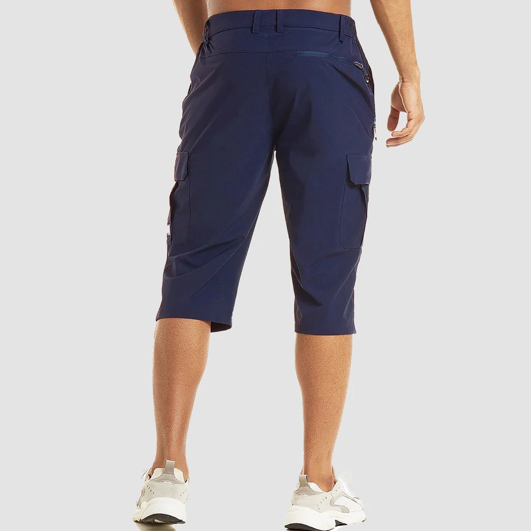 Heren Knielengte Cargo Shorts met Zijzakken