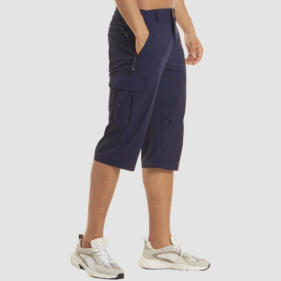 Heren Knielengte Cargo Shorts met Zijzakken
