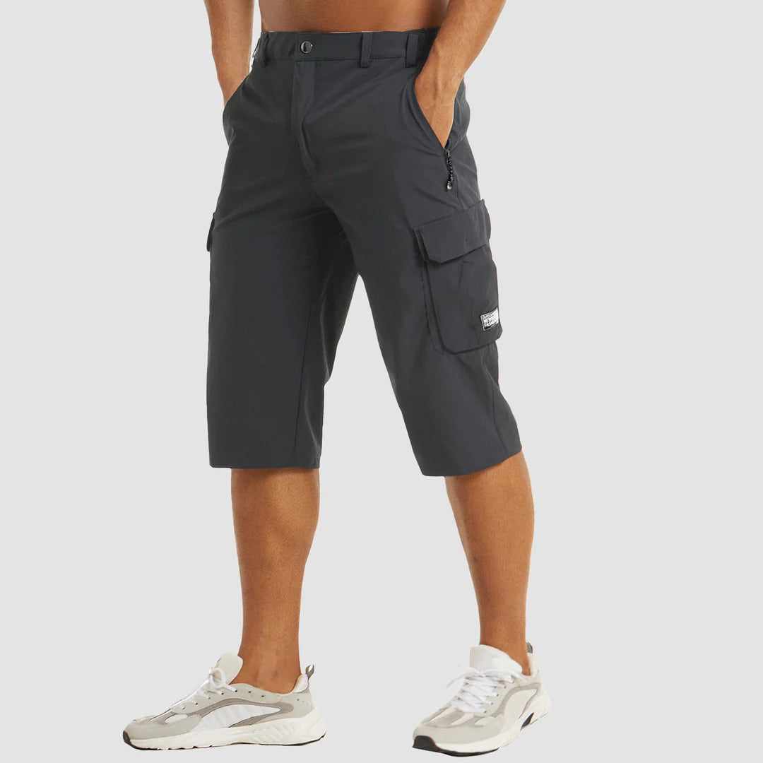 Heren Knielengte Cargo Shorts met Zijzakken