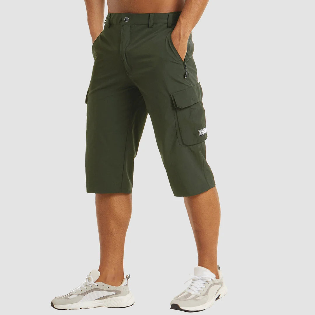 Heren Knielengte Cargo Shorts met Zijzakken