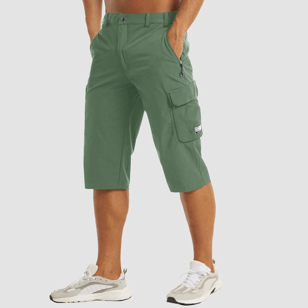 Heren Knielengte Cargo Shorts met Zijzakken