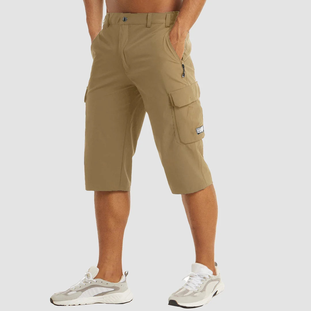 Heren Knielengte Cargo Shorts met Zijzakken