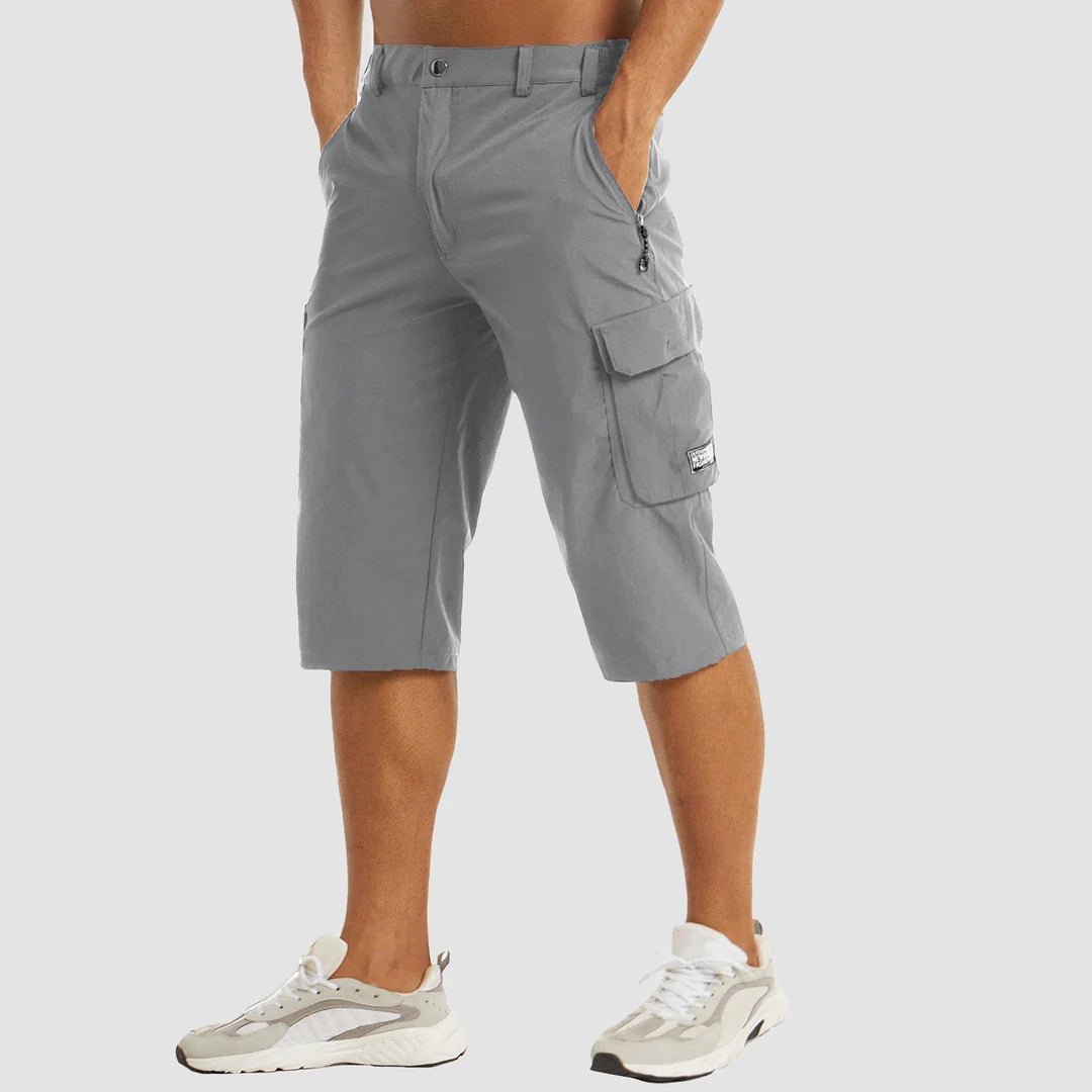 Heren Knielengte Cargo Shorts met Zijzakken