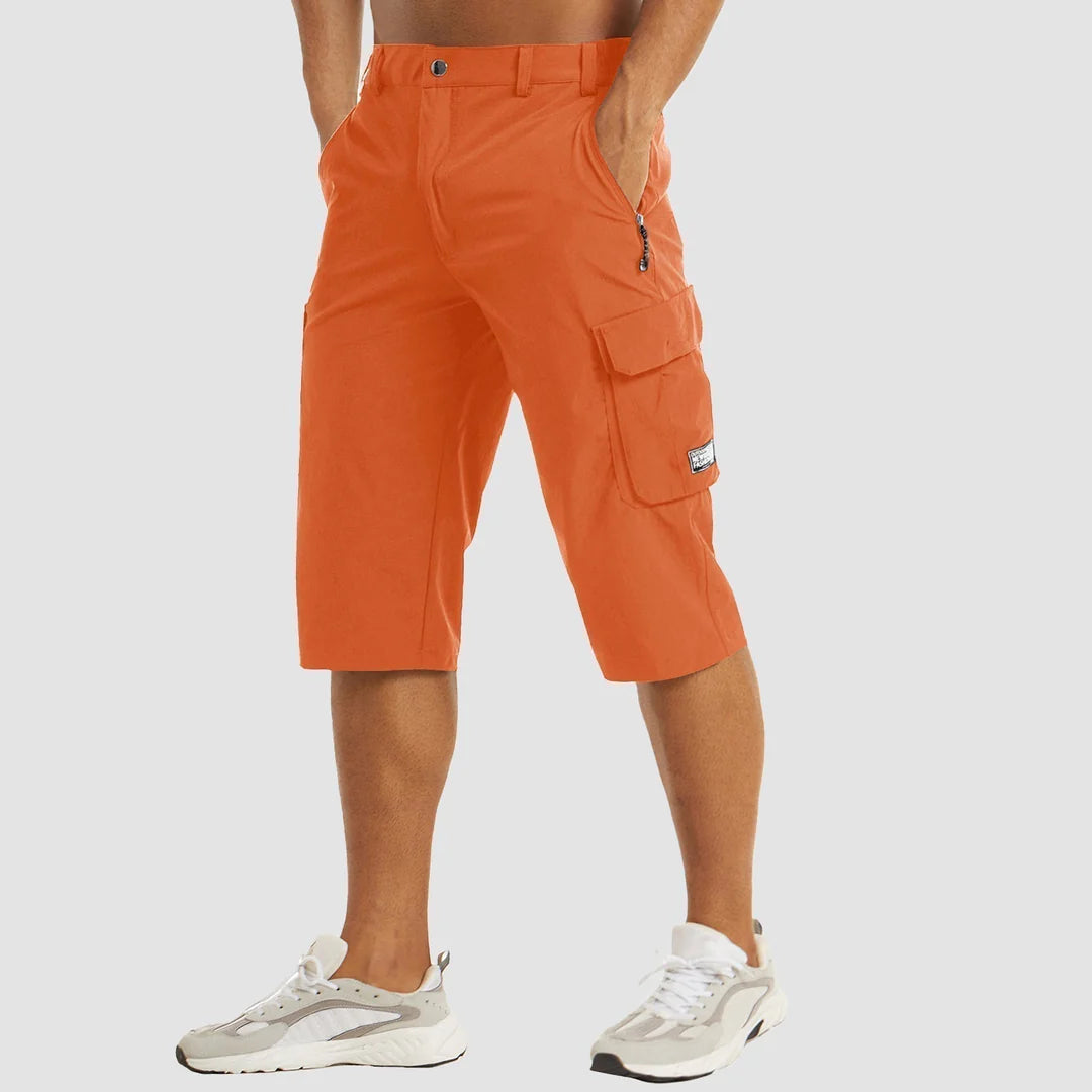 Heren Knielengte Cargo Shorts met Zijzakken