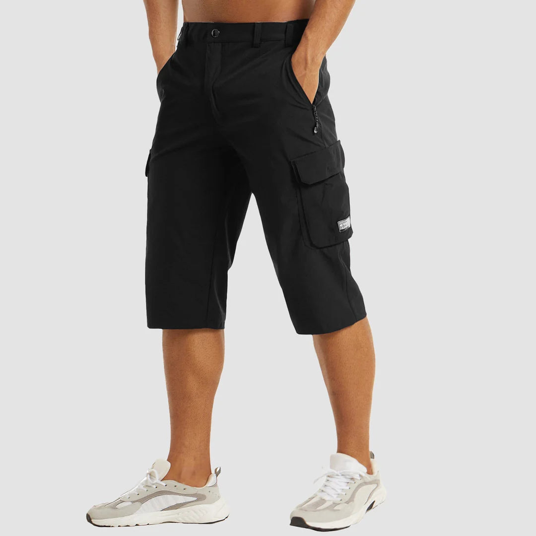 Heren Knielengte Cargo Shorts met Zijzakken