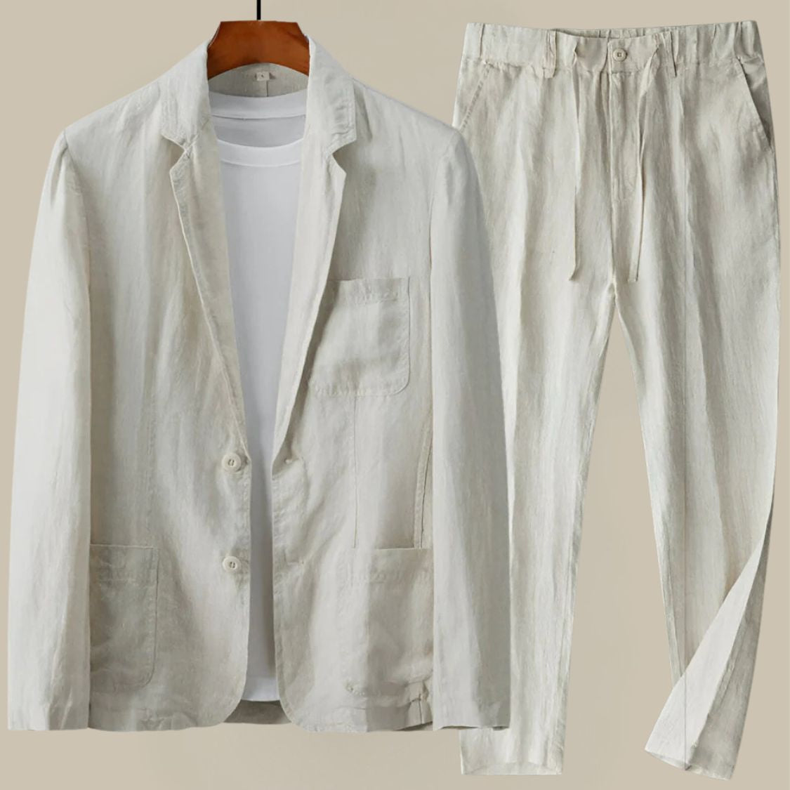 Heren Linnen Pak met Blazer en Broek