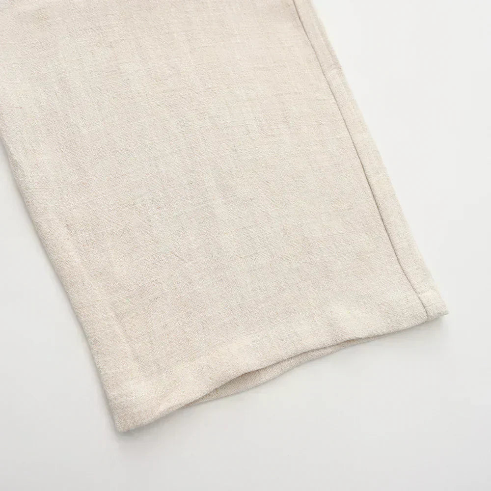 Heren Linnen Zomerbroek met Elastische Taille en Trekkoord