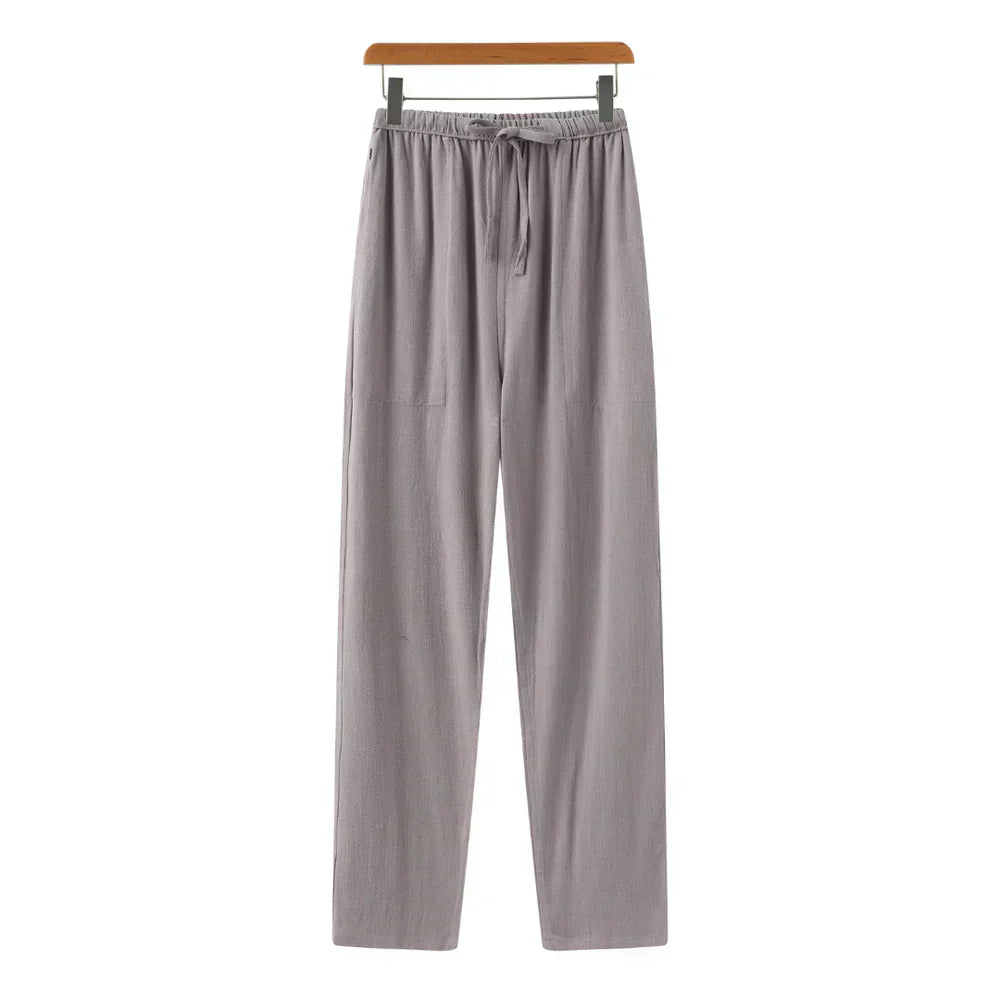 Heren Linnen Zomerbroek met Elastische Taille en Trekkoord