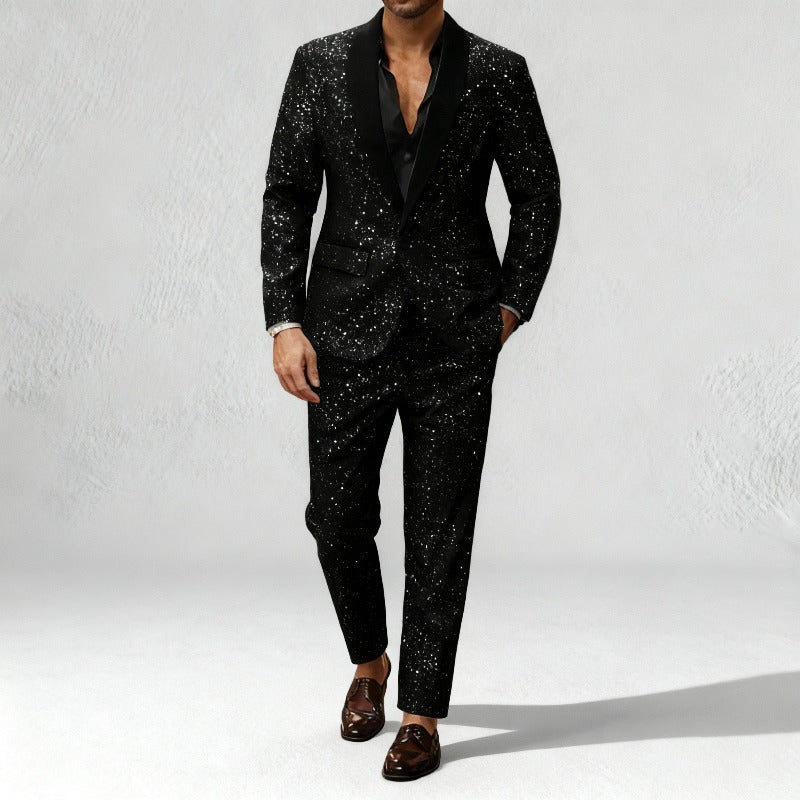 Heren Pak met Glitter Colbert en Broek